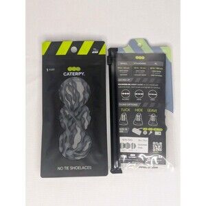 Caterpy No-Tie Shoelaces Dark Grey 30inch / 75cm New In Package